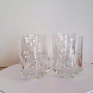 Set of four elegant Dutch crystal glasses.